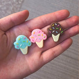 Chenkai 10PCS Ice Cream Focal Beads For Pen DIY Charms Character Beads
