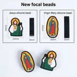 Chenkai 10PCS Jesus Focal Beads For Pen Beadable Pen Silicone Charms