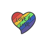Chenkai 10PCS LGBT Rainbow Love Beads Silicone Charms Focal Beads