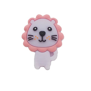 Chenkai 10PCS Lion Silicone Beads Teether Baby DIY Necklace Pendant