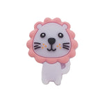 Chenkai 10PCS Lion Silicone Beads Teether Baby DIY Necklace Pendant