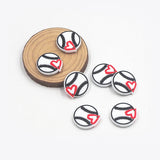 Chenkai 10PCS Love Baseball Silicone Charms - DIY Pacifier Dummy Chain