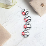 Chenkai 10PCS Love Baseball Silicone Charms - DIY Pacifier Dummy Chain