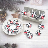 Chenkai 10PCS Love Baseball Silicone Charms - DIY Pacifier Dummy Chain