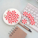 Chenkai 10PCS Peppermint Candy Silicone Beads for Infant Chewable Dummy Necklace