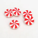 Chenkai 10PCS Peppermint Candy Silicone Beads for Infant Chewable Dummy Necklace