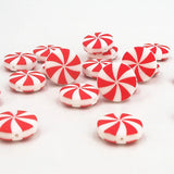 Chenkai 10PCS Peppermint Candy Silicone Beads for Infant Chewable Dummy Necklace