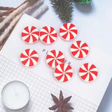 Chenkai 10PCS Peppermint Candy Silicone Beads for Infant Chewable Dummy Necklace