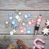 Chenkai 10PCS Rabbit Focal Beads for Pen DIY