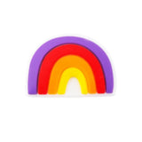 Chenkai 10PCS Rainbow Shape Baby Silicone Beads DIY Teether Sensory Toys