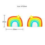 Chenkai Rainbow Star Baby Silicone Beads DIY Teether Toys