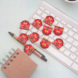 Chenkai 10PCS Red Barn Beads Silicone Charms Focal Beads