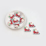Chenkai 10PCS Santa Claus Silicone Charms Beads For Beadable Pens
