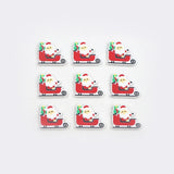 Chenkai 10PCS Santa Claus Silicone Charms Beads For Beadable Pens