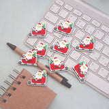 Chenkai 10PCS Santa Claus Silicone Charms Beads For Beadable Pens