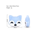 Chenkai 10PCS Fox Shaped Baby Teether Silicone Beads