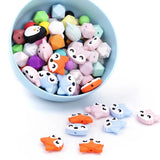 Chenkai 10PCS Fox Shaped Baby Teether Silicone Beads
