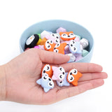 Chenkai 10PCS Fox Shaped Baby Teether Silicone Beads
