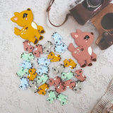 Chenkai 10PCS Silicone Deer Teether Beads BPA-Free for Baby Teething
