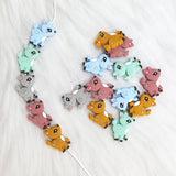 Chenkai 10PCS Silicone Deer Teether Beads BPA-Free for Baby Teething