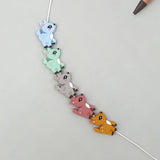 Chenkai 10PCS Silicone Deer Teether Beads BPA-Free for Baby Teething