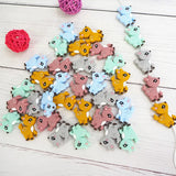 Chenkai 10PCS Silicone Deer Teether Beads BPA-Free for Baby Teething