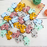 Chenkai 10PCS Silicone Deer Teether Beads BPA-Free for Baby Teething