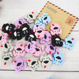Chenkai 10PCS Silicone Sheep Dog Teether Baby Chewable Pacifier BPA