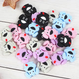 Chenkai 10PCS Silicone Sheep Dog Teether Baby Chewable Pacifier BPA