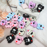 Chenkai 10PCS Silicone Sheep Dog Teether Baby Chewable Pacifier BPA