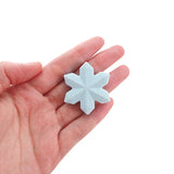 Chenkai 10PCS Silicone Snowflake Teether Beads DIY Baby Soothing Nursing