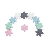 Chenkai 10PCS Silicone Snowflake Teether Beads DIY Baby Soothing Nursing