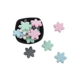 Chenkai 10PCS Silicone Snowflake Teether Beads DIY Baby Soothing Nursing