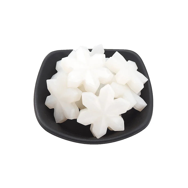 Chenkai 10PCS Silicone Snowflake Teether Beads DIY Baby Soothing Nursing