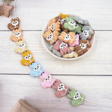 Chenkai 10PCS Squirrel Baby Teething Beads DIY Sensory Toy Accessories