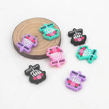 10PCS Skeleton Middle Finger Beads Halloween BPA Infant Dummy Necklace