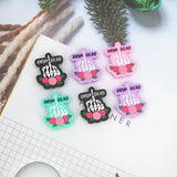 10PCS Skeleton Middle Finger Beads Halloween BPA Infant Dummy Necklace