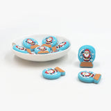 10PCS Snow Globe Santa Beads Silicone Charms for Christmas Character Jewelry