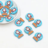 10PCS Snow Globe Santa Beads Silicone Charms for Christmas Character Jewelry