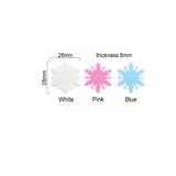 Chenkai 10PCS Snowflake Silicone Charms Beads DIY Jewelry Making
