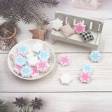 Chenkai 10PCS Snowflake Silicone Charms Beads DIY Jewelry Making