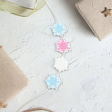 Chenkai 10PCS Snowflake Silicone Charms Beads DIY Jewelry Making