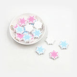 Chenkai 10PCS Snowflake Silicone Charms Beads DIY Jewelry Making