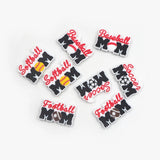 Chenkai 10PCS Soccer Baseball Mom Focal Beads DIY Charms for Pen Making