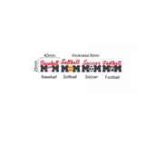 Chenkai 10PCS Soccer Baseball Mom Focal Beads DIY Charms for Pen Making