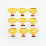 10PCS Trophy Focal Beads for Pen Silicone Charms DIY Pacifier Chains