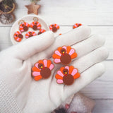 Chenkai 10PCS Turkey Beads Silicone Charms Focal Beads