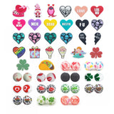 10PCS Print Focal Beads For Pen Beadable Pen Silicone Charms