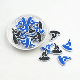 Chenkai 10PCS Wizard Hat Beads Silicone Charms for DIY Baby Pacifier Chains