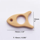 Chenkai 10pcs Baby Wooden Air Plane Teether Natural Teething Grasping Toy